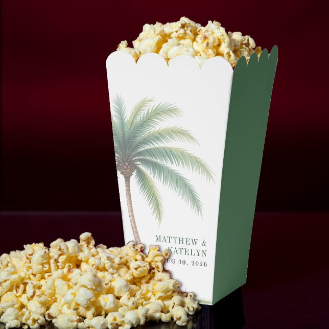 Palm Tree Island Destination Green Wedding Favor Boxes (Palm Tree Island Destination Green Wedding Favor Boxes)