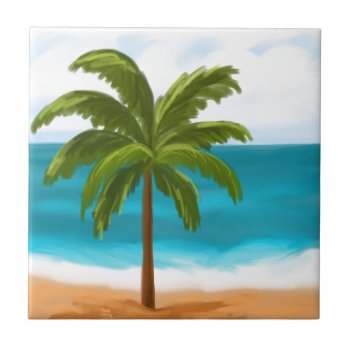 Palm Tree.jpg Tile by Regella at Zazzle