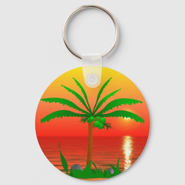 Palm Tree Keychain (Front)