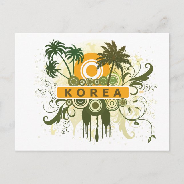 Palm Tree Korea Postcard (Front)