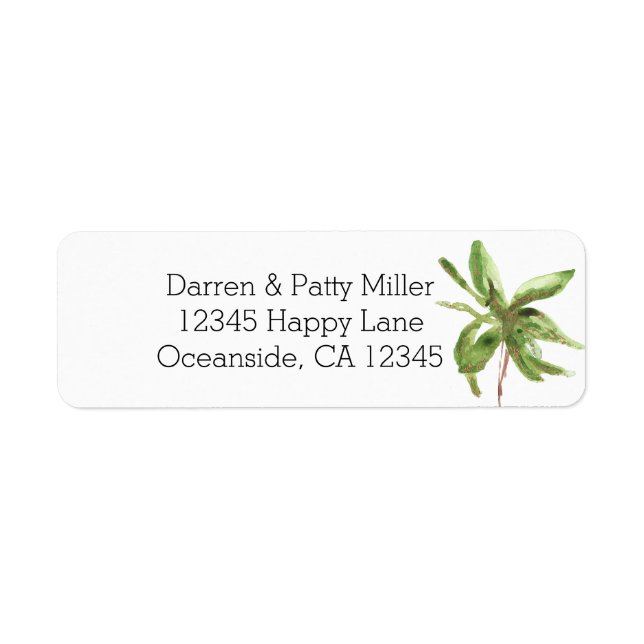 Palm Tree Label (Front)
