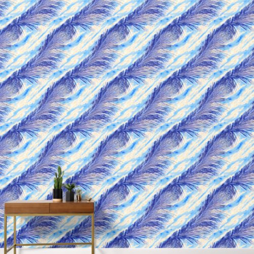 Palm tree leaf modern contemporary pattern chic wallpaper 