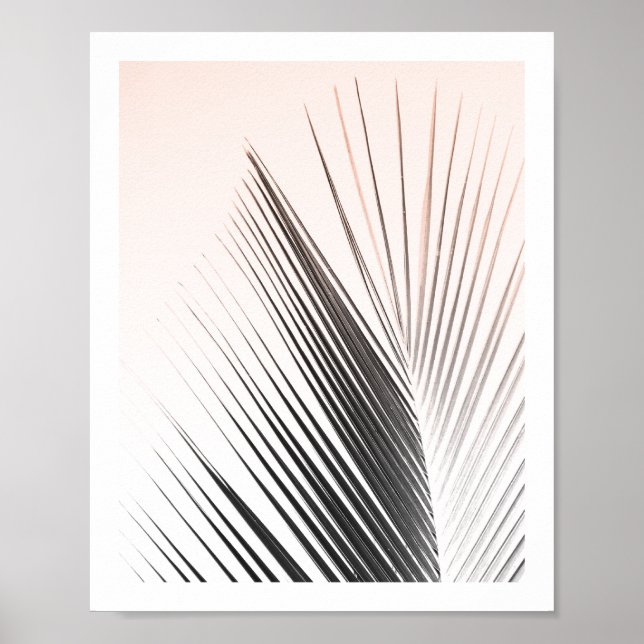 Palm Tree Leaf Poster | Pink 8x10 (Front)