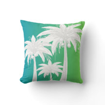 Palm Tree Leaf Summer Green White Garden Tropical