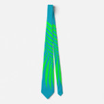 Palm Tree Leaf Tropical Sea Blue Green Abstract Neck Tie
