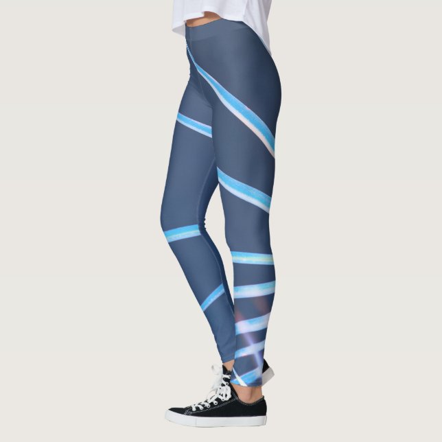 Palm Tree Leaves Minimalism Sketch Leggings (Left)