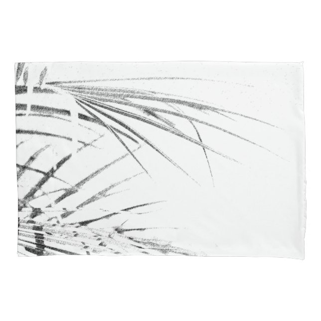 Palm Tree Leaves Minimalism Sketch Pillow Case (Front)