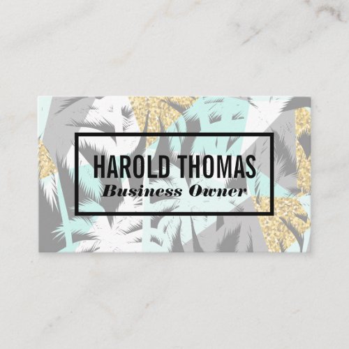 Palm Tree Leaves  Natural Pattern Business Card