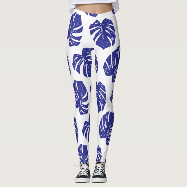 Palm Tree Leaves: Natural Pattern Leggings (Front)