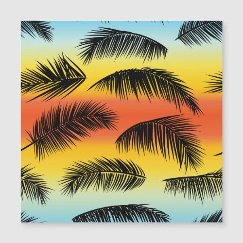 Palm tree leaves seamless pattern