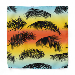 Palm tree leaves: seamless pattern. bandana