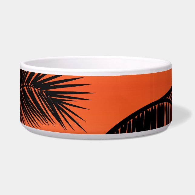 Palm tree leaves: seamless pattern. bowl (Front)