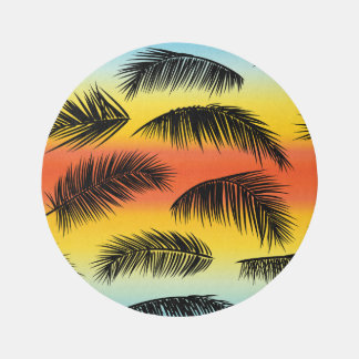 Palm tree leaves: seamless pattern. rug