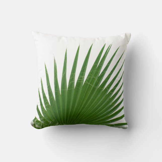 Palm tree leaves throw pillow (Front)