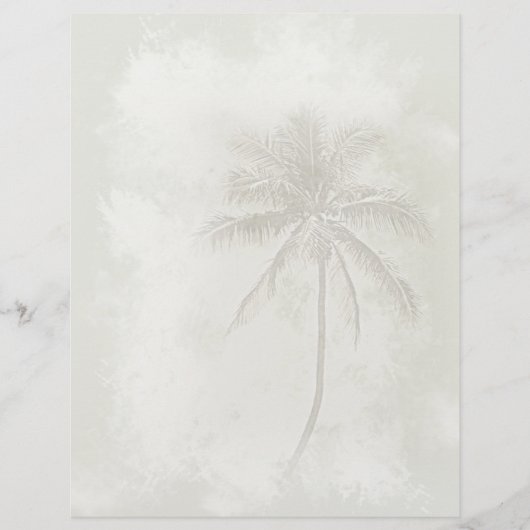 Palm Tree Letterhead - Sand color (Front)