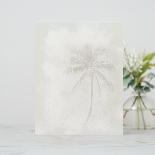 Palm Tree Letterhead - Sand color (Standing Front)