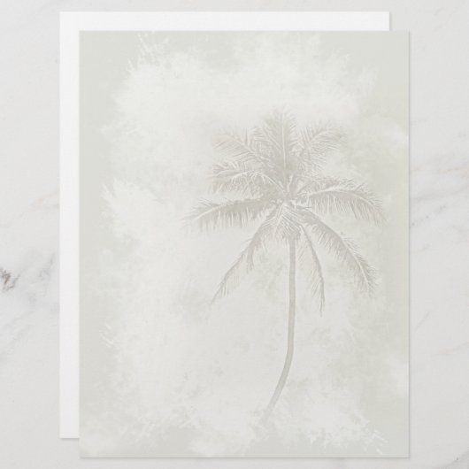 Palm Tree Letterhead - Sand color (Front/Back)