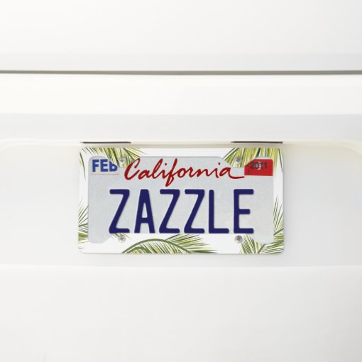 Palm Tree Licence Plate Frame Zazzle