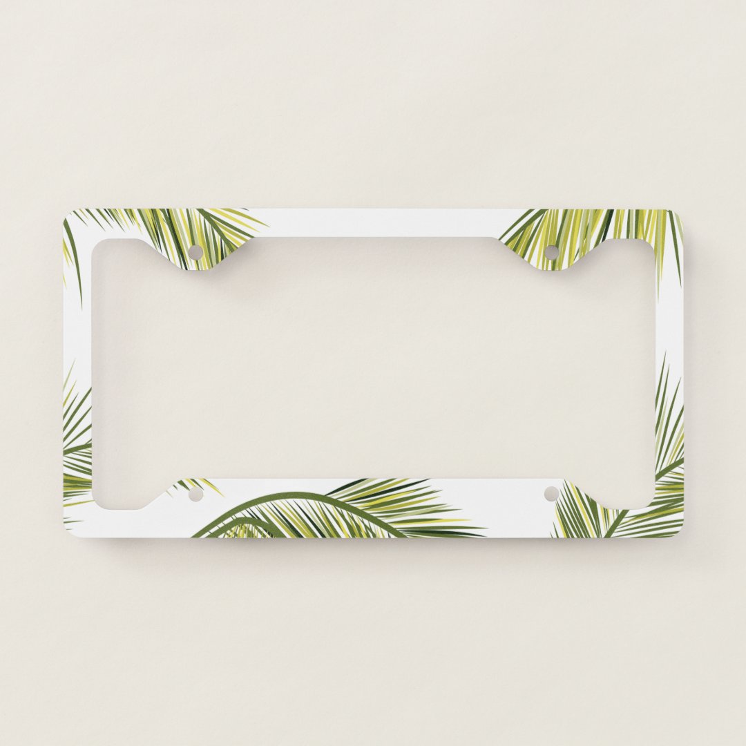 Palm Tree Licence Plate Frame Zazzle