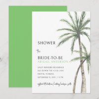 Palm Tree Lime Green Bridal Shower
