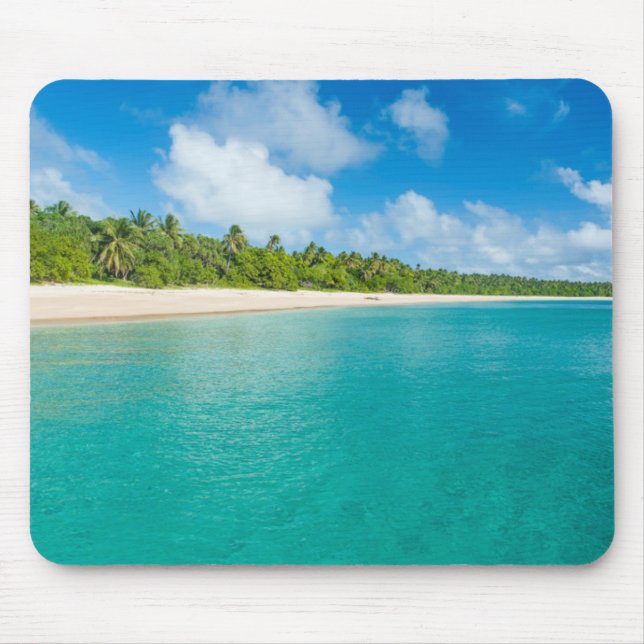 Palm tree lined beach, Tonga Mouse Pad (Front)