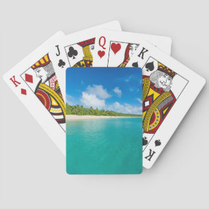 Palm tree lined beach, Tonga Poker Cards