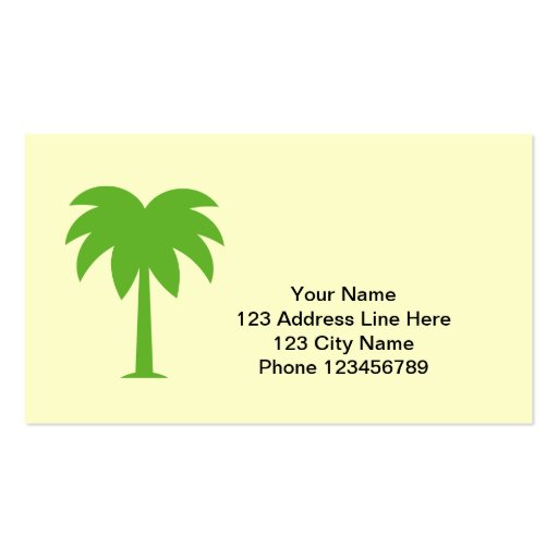 Palm tree logo business card | Zazzle