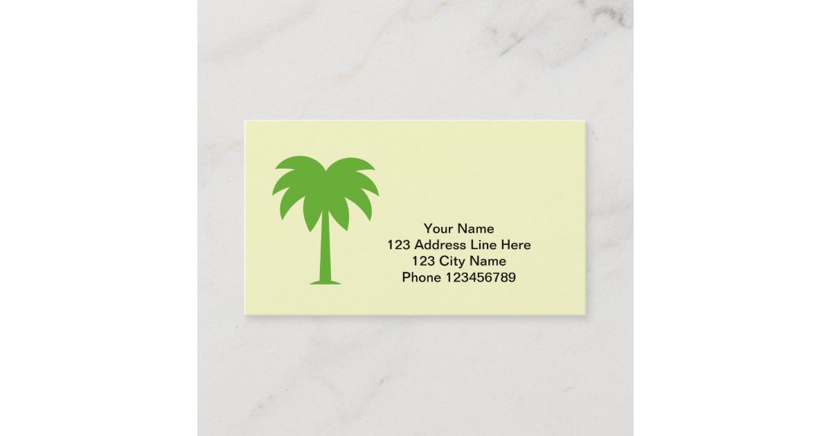 Palm tree logo business card | Zazzle