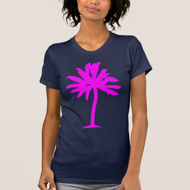 Palm Tree - magenta T-Shirt (Front)