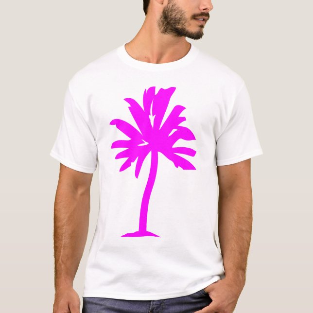 Palm Tree - magenta T-Shirt (Front)
