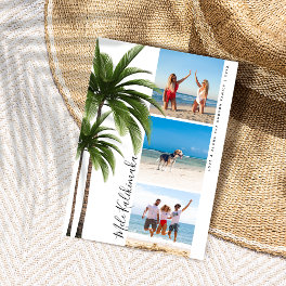 Palm Tree Mele Kalikimaka Christmas Photo Collage Holiday Card