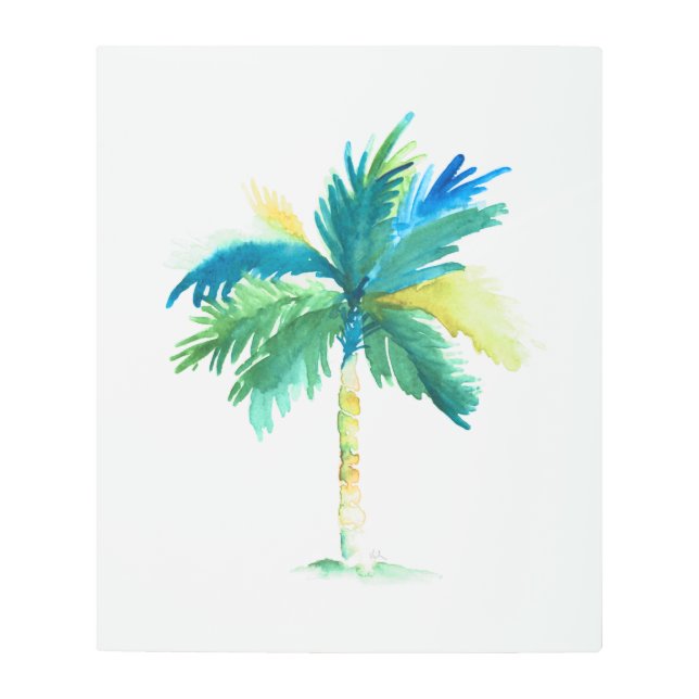 Palm Tree Metal Wall Art Beach Decor (Front)