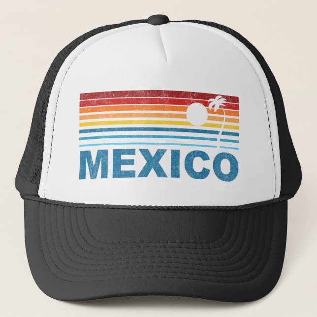 Palm Tree Mexico Trucker Hat (Front)