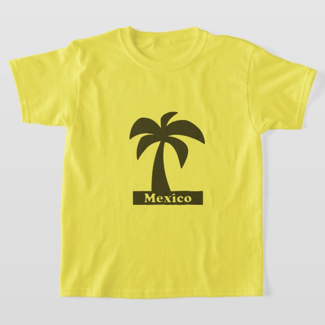 Palm Tree (Mexico Vacation) - Kids' Basic T-Shirt (Laydown)