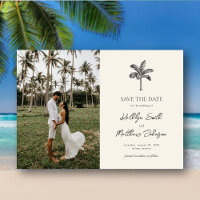 Palm Tree Minimalist Destination Save The Date