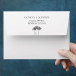 Palm Tree Modern Minimalist Destination Wedding Envelope<br><div class="desc">Palm Tree Modern Minimalist Destination Wedding Invitation Envelope. Celebrate your special day with this elegant and beautiful wedding invitation design to beautify your special occasion. All the texts are pre-arranged for you to personalize easily and quickly with your own details.</div>