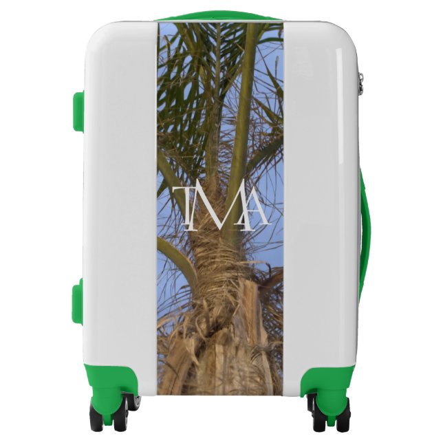Palm Tree Monogram Small Luggage (Front)