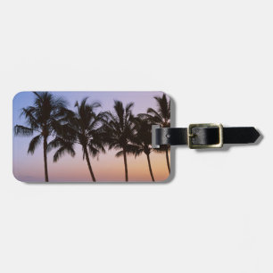 Palm tree, morning luggage tag