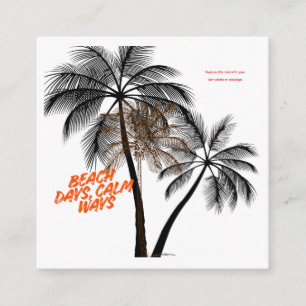 Palm Tree Motivation Art – Fully Customizable Enclosure Card