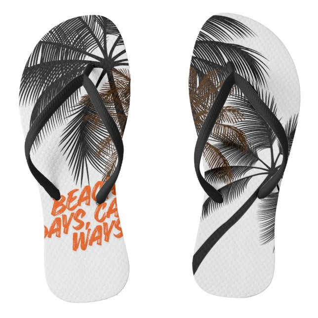 Palm Tree Motivation Art – Fully Customizable Flip Flops (Footbed)