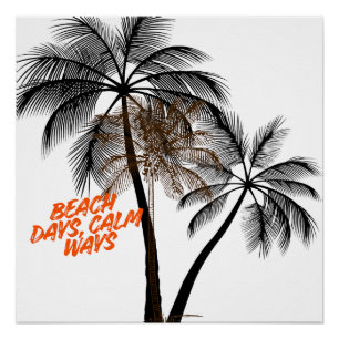 Palm Tree Motivation Art – Fully Customizable Poster