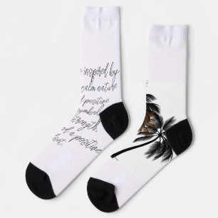 Palm Tree Motivation Art – Fully Customizable Socks