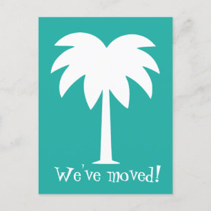 Palm tree moving postcards for new home