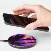 Palm Tree N Purple Sunset Wireless Charger (Hand)