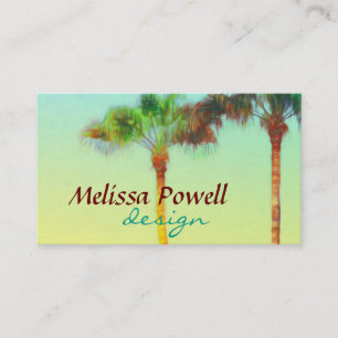 palm tree nature photo art custom double sided business card