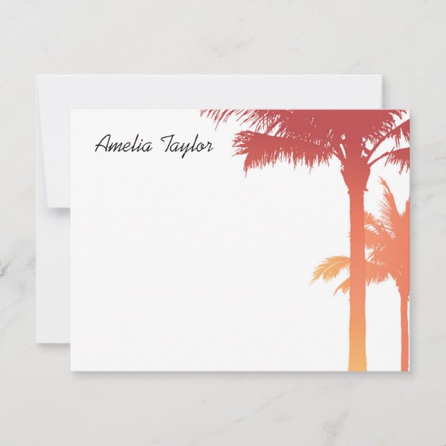 Palm Tree Note Card (Front)