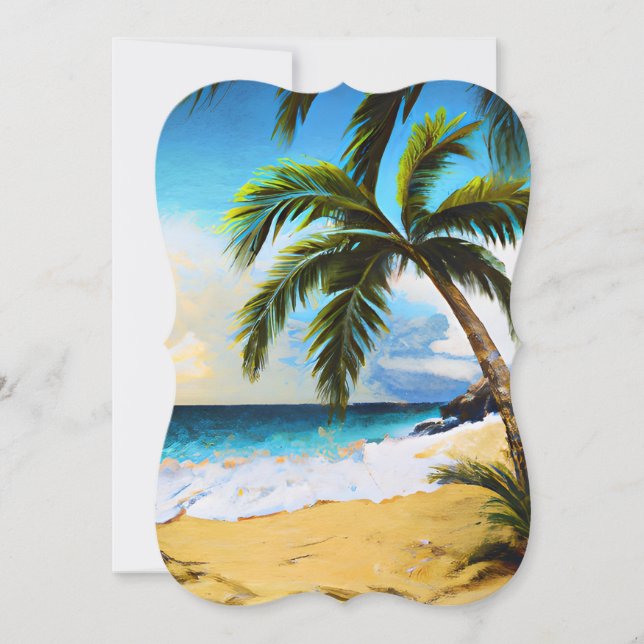 Palm Tree  Note Card (Front)