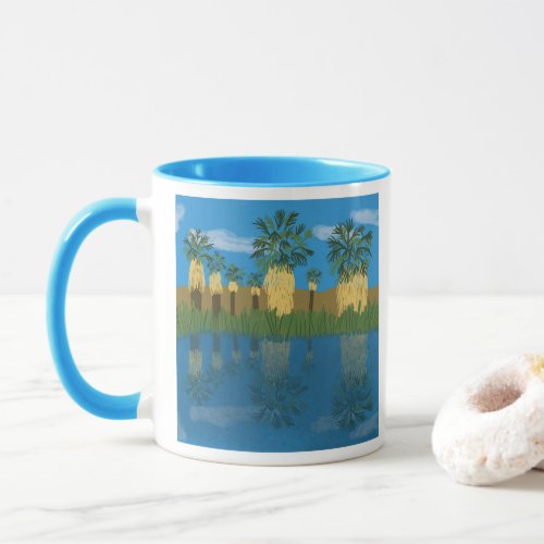 Palm Tree Oasis California Desert Mug
