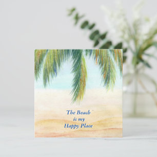 Palm tree on a sunny day on the beach