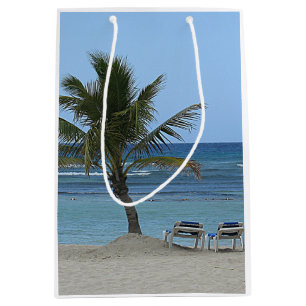 Palm Tree on the Beach Medium Gift Bag
